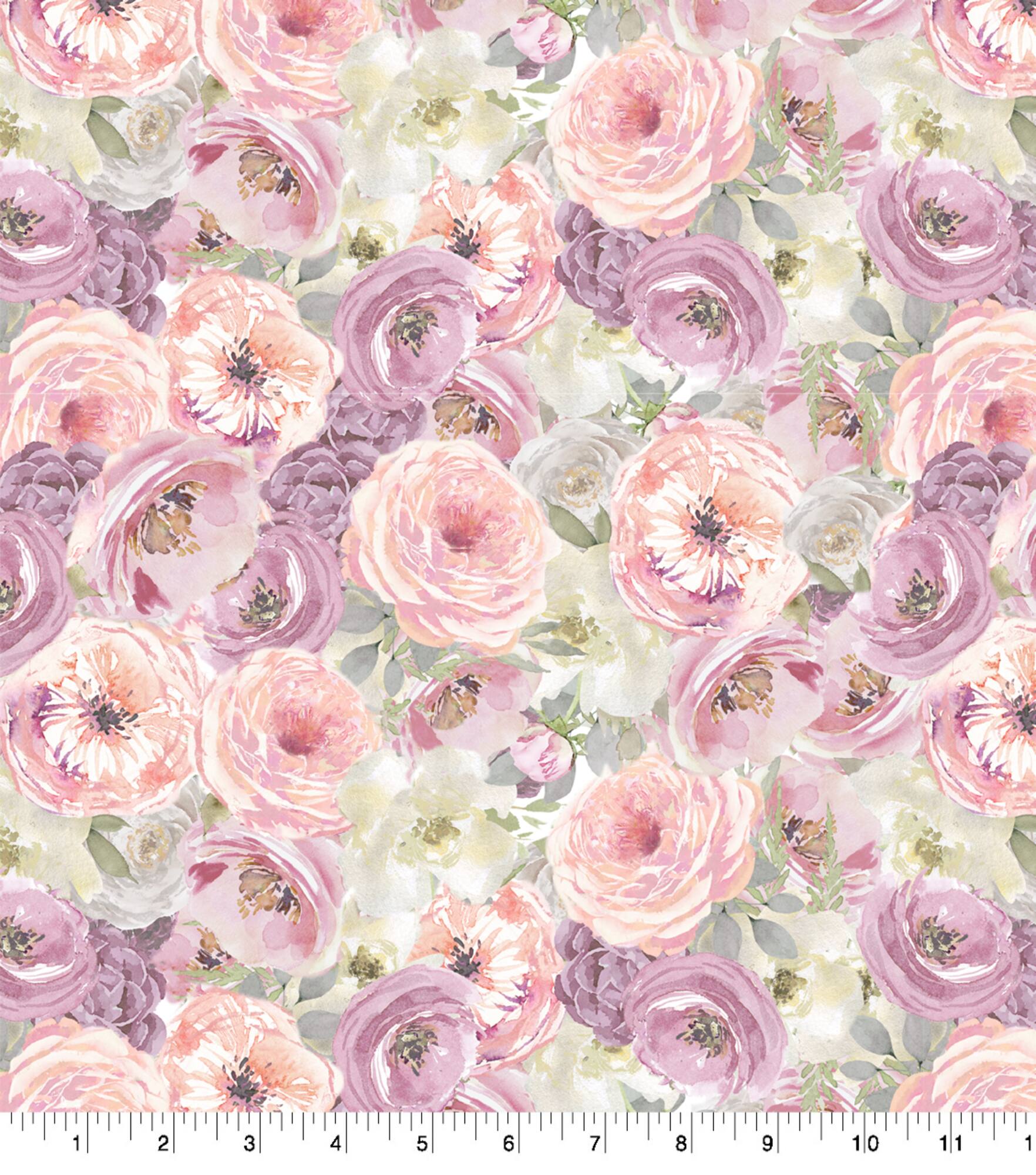 Suzanne Nicoll Peony Packed Floral Cotton Fabric